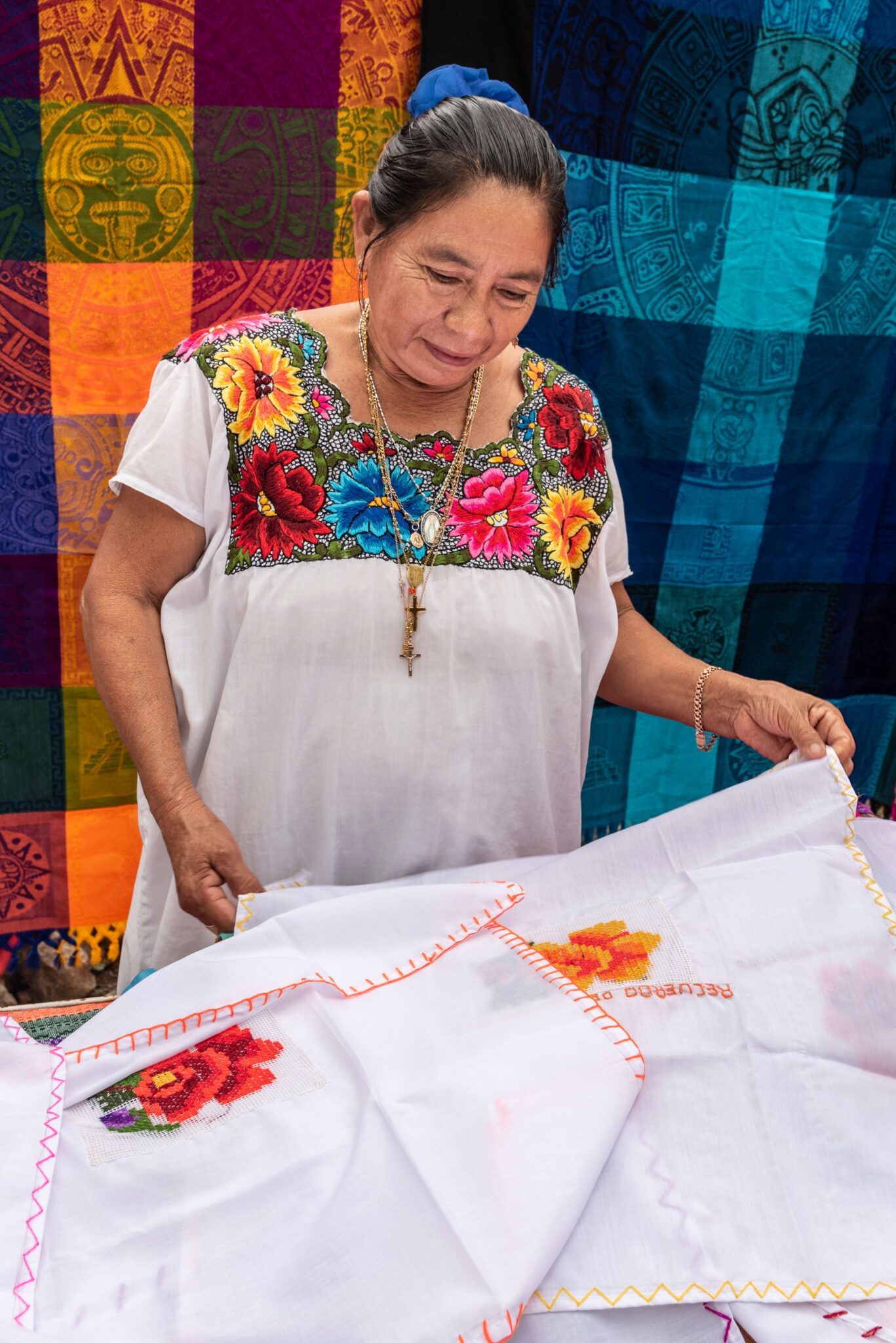 Handmade Mexican textiles in Yucatan