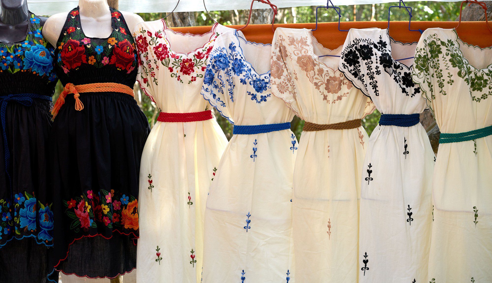 Mexican embroidered clothing and women dressess